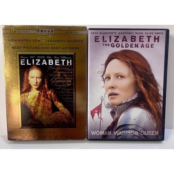 ELIZABETH & ELIZABETH THE GOLDEN AGE CATE BLANCHETT BOTH PRE-OWNED DVDS. TESTED. - Picture 1 of 9